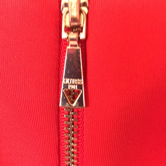 GUESS Red Body-con Halter Scuba Dress NWT (6) - Picture 6 of 9